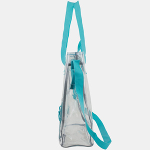 Bolsa de Mensajero de plástico transparente de PVC transparente con cierre de cremallera, bolsa de estilo de moda para <span class=keywords><strong>niñas</strong></span> con asas - Product Image 2