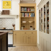 CBMmart Meuble de cuisine classique en MDF avec panneau Shaker, design gratuit, fermeture douce, îlot cascade pour projet de maison neuve