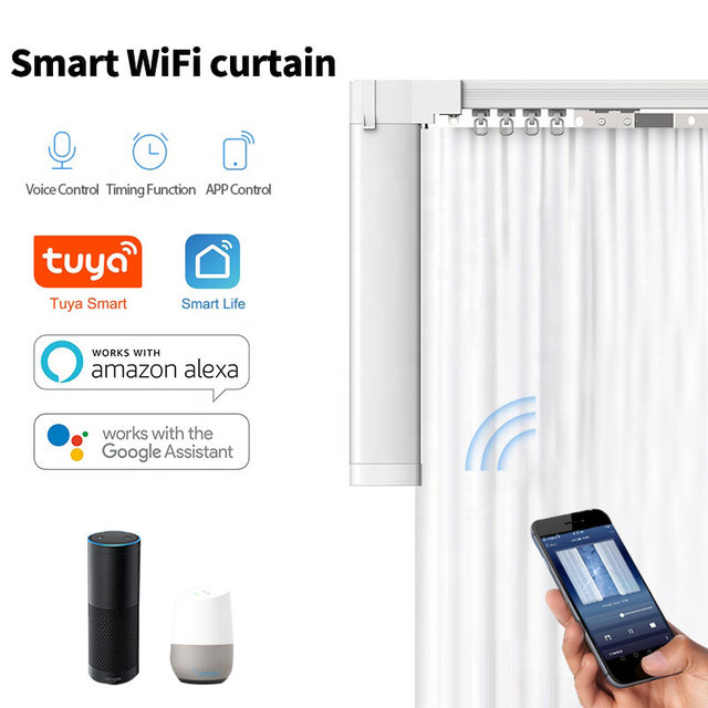 Garden Yandex Alice Wifi Curtains Smart Home Automation Motorized Curtains Remote Control Window Automatic Curtain Opener 2N