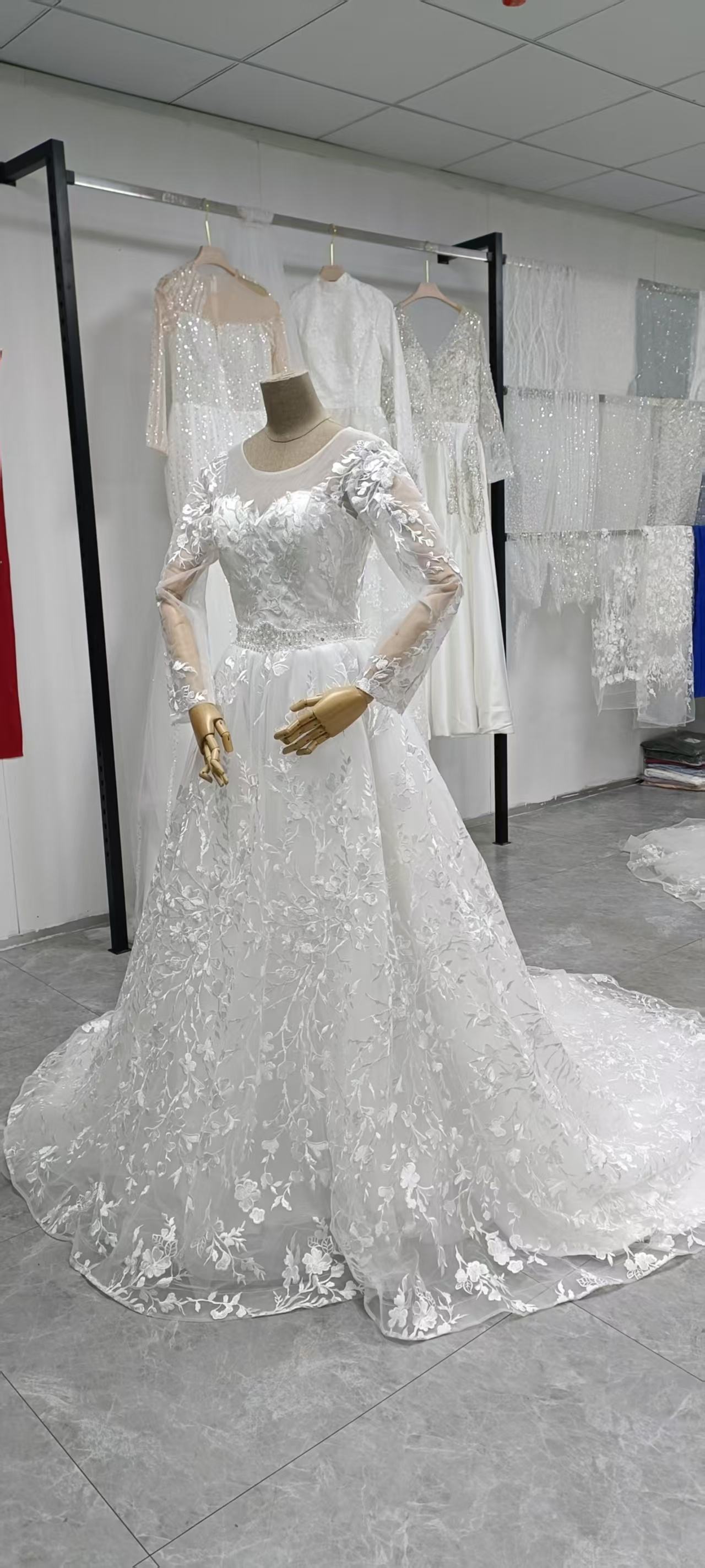 fluffy wedding dress