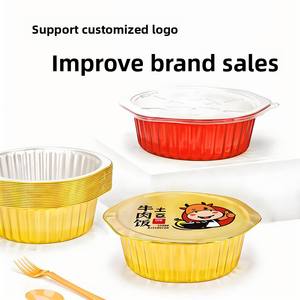 ภาชนะอลูมิเนียมฟอยล์ทรงกลมขนาด9นิ้วสำหรับทำอาหารทำอาหารปรับแต่งได้ - Product Image 4