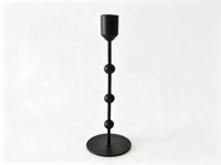 Support de bougie conique en fer noir sur mesure, bougeoir en métal, toutes tailles et couleurs disponibles pour la décoration de table de mariage et de la maison