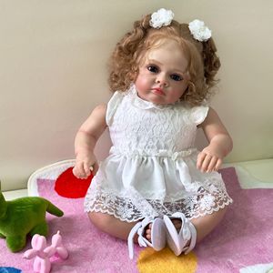 Poupées Reborn mignonnes de 60 cm pour filles, poupées reborn en silicone réalistes avec peau 3D, jouets pour filles - Product Image 2