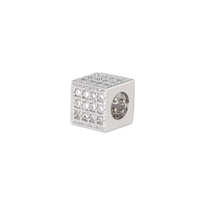 Separadores de Cuentas Cuadrados con Zirconia, <span class=keywords><strong>Separador</strong></span> de Cuentas, Material de Cobre, Cuentas con Agujero Cuadrado Grande, Materiales para Manualidades DIY - Product Image 3