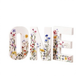 Letrero de Madera con Flores Silvestres para Primer <span class=keywords><strong>Cumpleaños</strong></span>, Accesorio para <span class=keywords><strong>Fotos</strong></span> de Baby Shower, Decoración para Primer <span class=keywords><strong>Cumpleaños</strong></span>, Centro de Mesa para <span class=keywords><strong>Pastel</strong></span> - Product Image 3