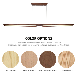 Retro Amerikanische Vintage LED-Hängelampen aus Buchenholz für Billardräume, Dimmbare Holz-Deckenleuchte mit Fernbedienung - Product Image 6