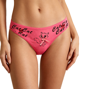 Yun Meng Ni Nuovo Stile Perizoma <span class=keywords><strong>Sexy</strong></span> da Donna in Cotone con Stampa di Gatti Carini - Product Image 4