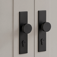 Serrure de porte DOOROOM H59 en laiton noir mat, monobloc, pour portes intérieures résidentielles, taille universelle