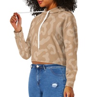 Haut court à capuche tricoté pour femme, style hip-hop, imprimé, décontracté, à manches longues, respirant, personnalisé, pour l'automne