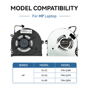 พัดลมระบายความร้อนสำหรับแล็ปท็อปสำหรับ HP 15-CC 15-CK 14-BP TPN-Q189 Q191 Q201 HP แล็ปท็อปโน้ตบุ๊ค DC แบบไม่มีแปรง CPU คูลเลอร์พัดลมเปลี่ยน - Product Image 3