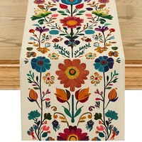 Nappe en polyester Mexicaine Jour des Morts, motifs crânes et floraux, personnalisation possible, origine Chine