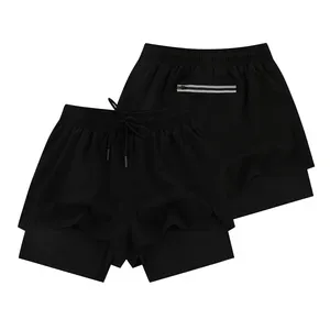 Men Double Layer Mesh Shorts Custom 5 Inch Inseam Running Shorts Gym Wear Men Breathable Shorts