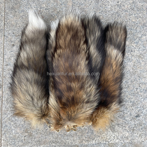 Chaveiro Grande de Pele de Raposa Prateada Genuína, Caudas de Raposa Vermelha e Dourada para Chaveiro - Product Image 3