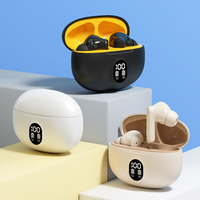 Écouteurs intra-auriculaires TWS BT V5.4 avec contrôle tactile, étanchéité IPX5, son stéréo, affichage numérique AAC et chargement Type-C