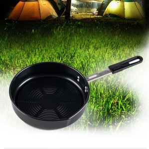 Sartén Portátil para Acampar, Viajar y Cazar, Almacenamiento Conveniente de Utensilios para Freír, Revestimiento Antiadherente, Sartén Plegable - Product Image 2