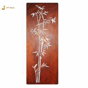 แผ่นโลหะฉลุลายเลเซอร์ EX694 สำหรับทำฉากกั้นสวน ทำจากเหล็กคอร์เทน ตัดด้วยเลเซอร์ พร้อมบริการเชื่อมและปั๊มขึ้นรูป - Product Image 3