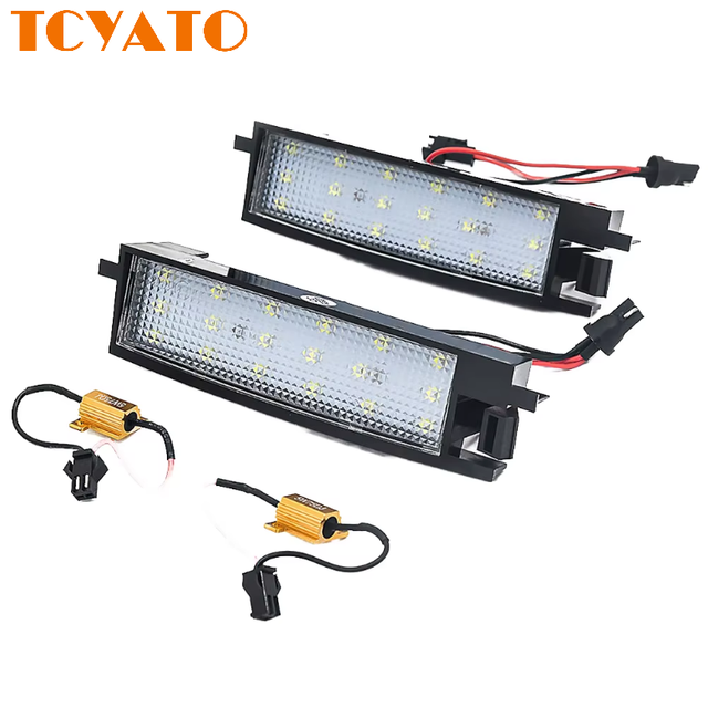 TCYATO New White LED Car License Plate Light LED Bulb License Plate Light