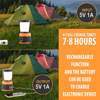 Batterie externe portable 4400mAh, lampe de camping LED et lanterne de camping rechargeable par USB 1000 lumens pour la randonnée en plein air et le camping