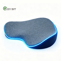 Coussin de siège ergonomique en mousse à mémoire de forme en polyester tricoté, housse amovible, orthopédique pour le coccyx, forme cœur, logo personnalisable, certifié OEKO-TEX