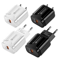 Directe Fabrieksprijs 18W 5v3a Wandoplader Usb Smart Oplader Qc3.0 Snel Opladen