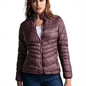 Autumn Winter Women's Regular Knitted Padded Bomber Jacket Embroidery Reversible Eco-Friendly Waterproof <b>Second</b> <b>Hand</b> for Resale - Product Image 2