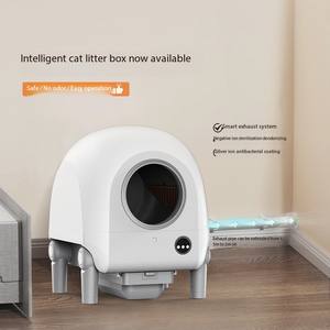 Intelligente selbst reinigende Katzen toilette Automatische Kunststoff runde automatische Toiletten katzenstreu Automatische Box - Product Image 6