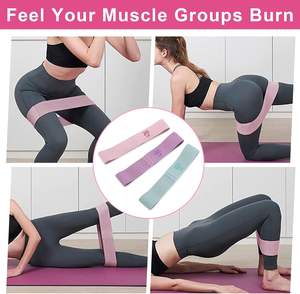 Bandes de résistance en tissu antidérapantes <span class=keywords><strong>pour</strong></span> exercices de fitness, bandes <span class=keywords><strong>pour</strong></span> les hanches et les fessiers, <span class=keywords><strong>pour</strong></span> la remise en forme à domicile, les entraînements, la salle de sport, le <span class=keywords><strong>yoga</strong></span>, le Pilates 20/40/60LB - Product Image 6