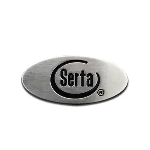 Stainless Steel Embossed Logo Custom Metal Name Plate Tag Brand Logo Label -