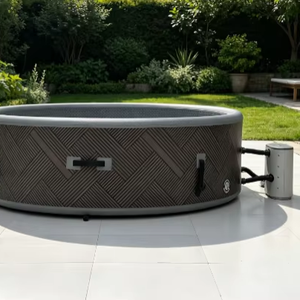 Piscine de nage extérieure pour 4 personnes, <span class=keywords><strong>spa</strong></span> de haute qualité avec hydrothérapie et massage, bain à remous pour la maison - Product Image 1