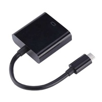 Adaptor USB3.1 Tipe C ke 15Pin VGA Konverter Video HD 1080P Kabel PVC Male ke Female untuk Monitor Ponsel