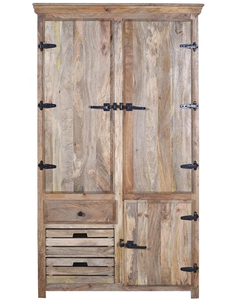 Handcrafted Wooden Armoire Cabinet with Spacious Drawers and Shelves for Bedroom Hotel Living Room and Traditional Home Storage - Product Image 3
