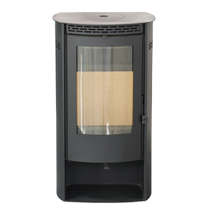 <span class=keywords><strong>Poêle</strong></span> <span class=keywords><strong>à</strong></span> <span class=keywords><strong>bois</strong></span> autoportant en acier au design épuré avec grille de ventilation supérieure pour villa de montagne - Product Image 1