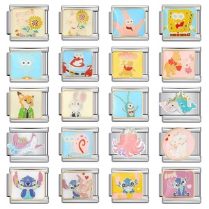 อุปกรณ์เสริม DIY ชิ้นส่วนเคลือบลายสัตว์ ยางยืดทำมือ ชาร์มสไตล์อิตาลีแบบถอดประกอบได้ สร้อยข้อมือสแตนเลส จี้ห้อย ขายส่ง - Product Image 1