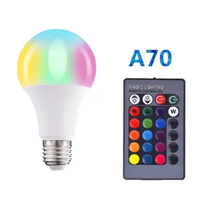 Ultra Helder Led Licht A70 6W 12W 12V Adresseerbare Draadloze Rf Touch Afstandsbediening Wifi W C Smart Round Smd Dmx Rgb Lamp