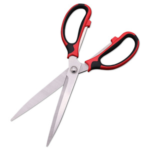 Stainless Steel <b>Kitchen</b> <b>Scissors</b> Red And Black Multipurpose Bbq Tools For Home Use Straight Head Durable - Product Image 2