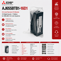 Controlador PLC AJ65SBTB1-16D1 para Programación PLC, Control Industrial, Comunicación Modbus, Nuevo y Original de Fábrica