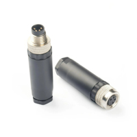 Connecteur d'Aviation M8 DIN 3 broches 4 broches Assemblage Prise Mâle Femelle Droite Sertissage Code A IP67/IP68 Étanche 24AWG Capteur