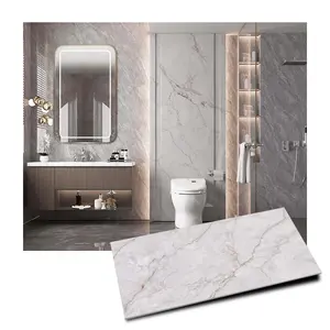 モダンハウス1200x600ホワイト洗面所トイレ大理石磁器大きな壁とバスルーム用フロアタイル