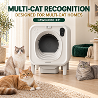 Bac à litière intelligent pour chat X31 515 x 551 x 567 mm avec tambour intérieur lavable aux ions d'argent, capteurs de gravité et détection de présence d'animaux