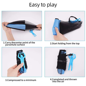 Cerf-volant <span class=keywords><strong>parachute</strong></span> coloré pour enfants - <span class=keywords><strong>Jeu</strong></span> de lancer à la main pour activités sportives de plein air - Product Image 6