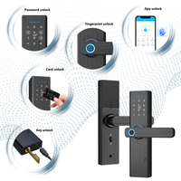 Cerradura Inteligente Semiautomática con Control Remoto por Aplicación Wi-Fi, Cerradura Biométrica Digital con Código para Puerta Principal Residencial
