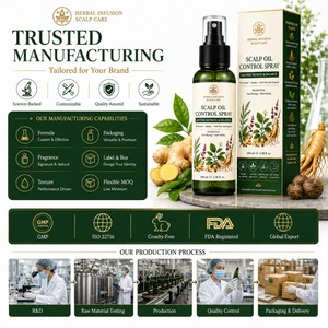 Custom Private Label Leave in Scalp Treatment Oil Control Herbal Scalp <strong>Spray</strong> with Anti-Dandruff and Dry &amp; Itchy Refresh Mist - Product Image 3