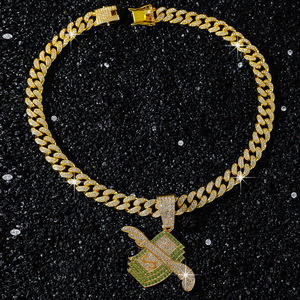 Collar con Colgante de Alas de Libro de Aleación Brillante, Personalizable, Popular, Estilo Hiphop, para Hombre, Joyería de Moda, Venta al Por Mayor - Product Image 4