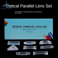Kit d'expériences de physique avec lentilles optiques en acrylique givré pour l'enseignement de l'optique géométrique en laboratoire scolaire