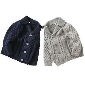 Pull-over en tricot <span class=keywords><strong>pour</strong></span> bébé garçon, col en V, fermeture à <span class=keywords><strong>ceinture</strong></span>, en coton, crochet, automne - Product Image 6