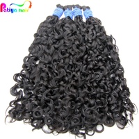Cabello Indio Virgen Ondulado para Trenzas, Cabello Humano 100% Natural sin Procesar, Trenzas Boho, Doble Trama a Máquina