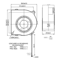 Ventilateur soufflant en plastique DC 6028 5V/12V, refroidissement turbo 60x60x28mm, faible bruit inférieur à 40dB, électrique, garantie 3 ans