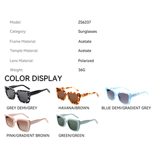 2024 <span class=keywords><strong>grossiste</strong></span> <span class=keywords><strong>luxe</strong></span> femmes lunettes <span class=keywords><strong>de</strong></span> soleil polarisées haute qualité mode épais acétate coloré <span class=keywords><strong>marque</strong></span> Design gris taille haute - Product Image 5