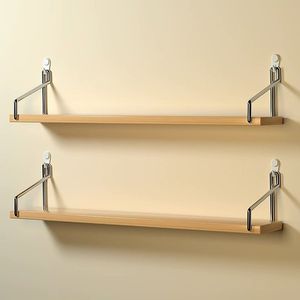Wall-mounted Wrought Iron Shelf Rectangle Panel 1pc Living Room Storage Organization Neatening Bookshelf TV Wall Decor - Product Image 1