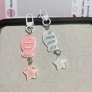 Porte-clés Mignon en Forme de Petit Poisson, Porte-clés en Résine Dessin Animé, Joli Pendentif de Sac, Décoration Suspendue pour Étui d'Écouteurs, Porte-clés Taiyaki Rose - Product Image 3